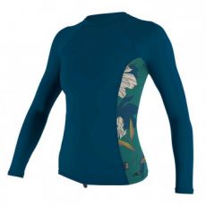 Lycra O'Neill Wms Side Print L/s Rash Guard navy/bridget