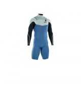 neopren ION Element 2/2 Shorty LS Front Zip men cascade-blue