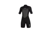 Neoprén Mystic Brand Shorty 3/2mm Flatlock Bzip Women, Black