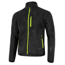 pánská mikina Etape Warmer, antracit/žlutá fluo